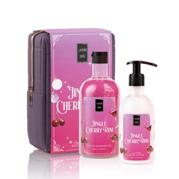 Lavish Care Jingle Cherry Rum Special Christmas Set Αφρόλουτρο 500ml & Κρέμα Σώματος 300ml