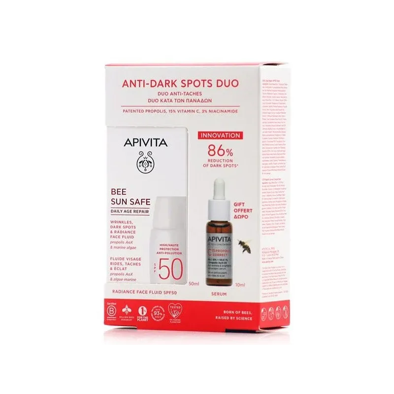 Apivita Promo Bee Sun Safe Daily Age Repair Spf50, 50ml & Δώρο Bee Tech C15 Propolis Correct Serum 10ml