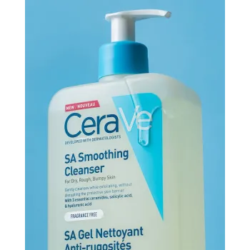 Cerave SA Smoothing Cleanser Gel Καθαρισμού Προσώπου & Σώματος για Ήπια Απολέπιση 236ml