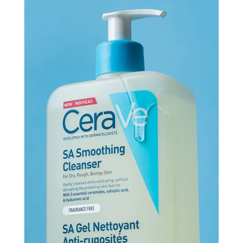 Cerave SA Smoothing Cleanser Gel Καθαρισμού Προσώπου & Σώματος ​για Ήπια Απολέπιση 473ml