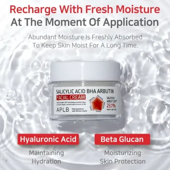 APLB Salicylic Acid BHA Arbutin Facial Cream Ενυδατική κρέμα για καθαρή, ομοιόμορφη επιδερμίδα Ενυδατική Κρέμα, 55 ml