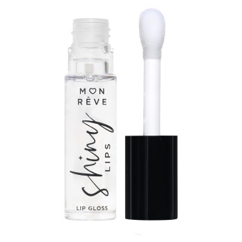 Mon Reve Shiny Lips Ενυδατικό, ultra-shiny lip gloss μεγάλης διάρκειας 01 Clear