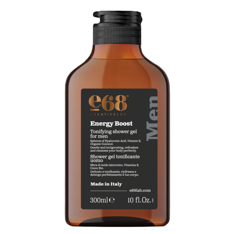 E68 Energy Boost Tonifying Shower Gel for Men, αντρικό τονωτικό αφρόλουτρο 300ml