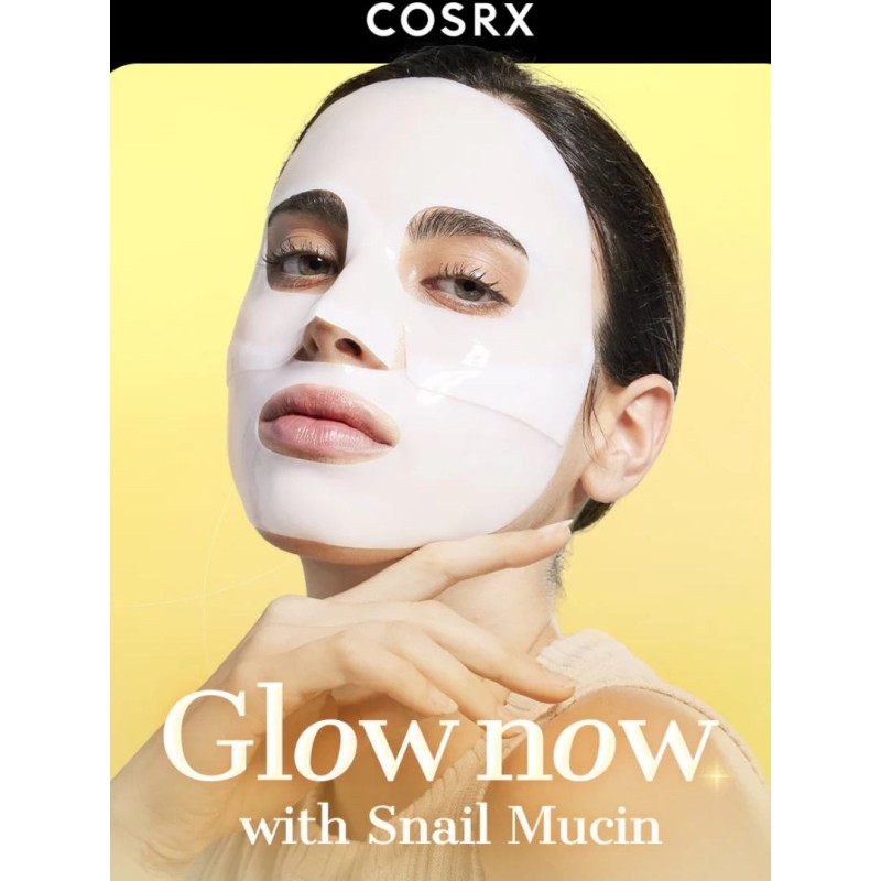 COSRX Advanced Snail Mucin Glass Glow Hydrogel Mask Μάσκα κολλαγόνου για σφιγηλό δέρμα 34gr