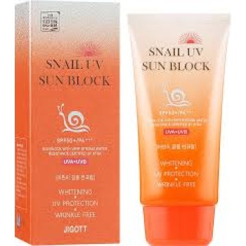 Jigott Snail UV Sun Block Cream SPF50 PA+++ Sunscreen 70ml