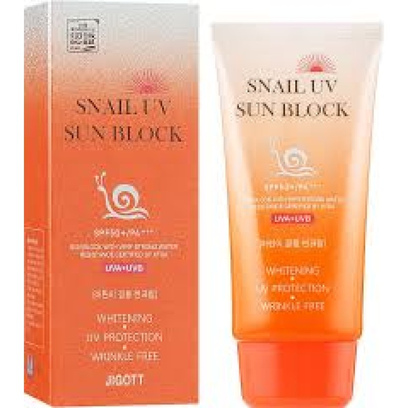 Jigott Snail UV Sun Block Cream SPF50 PA+++ Sunscreen 70ml