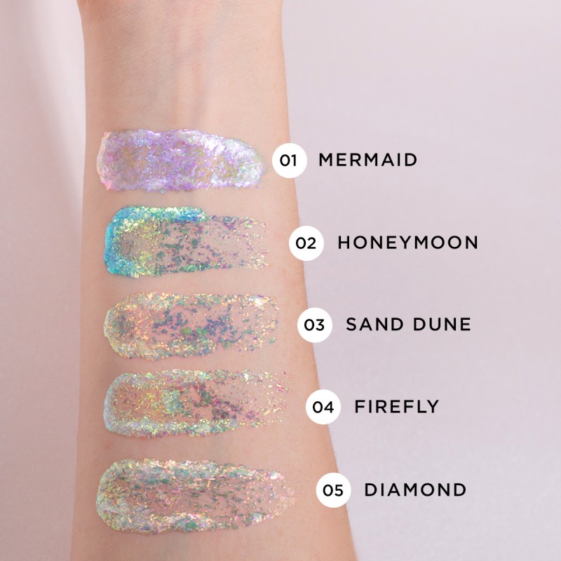 Mon Reve Starflake Glitter Gel πολλαπλών χρήσεων για έντονη πολυδιάστατη λάμψη 03 Sand Dune