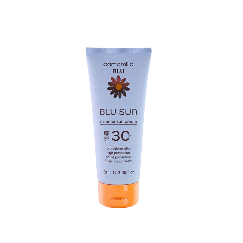 Camomilla Blu Sun Shimmer Sun Cream SPF30, Αντηλιακή Προστασία με glow αποτέλεσμα, 100ml