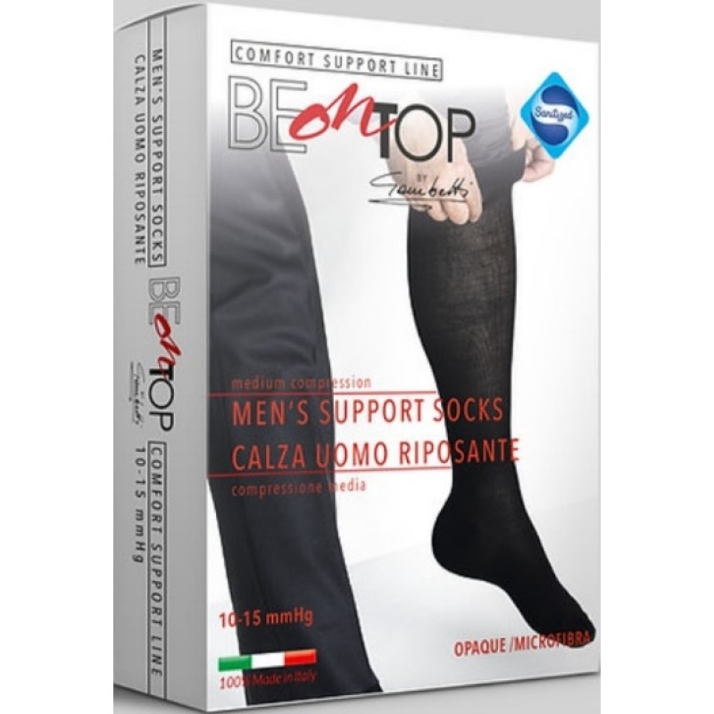 Be On Top Αντρικές Κάλτσες Κάτω Γόνατος Μεσαίας Συμπίεσης 10- 15 mmHg Μαύρο, 1 ζευγάρι