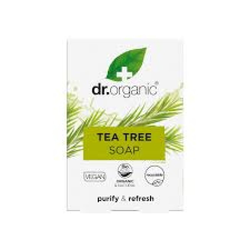 Dr.Organic Tea Tree Soap, Σαπούνι με Βιολογικό Τεϊόδεντρο, 100gr