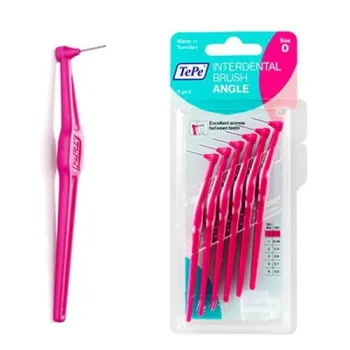 TePe Angle Interdental Brush 0.4mm (6 Τεμάχια) - Φούξια / Ροζ