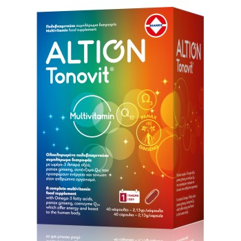 Altion Tonovit Multivitamin Συμπλήρωμα Διατροφής για Τόνωση και Ενέργεια 40caps