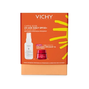 Vichy Capital Soleil Promo UV-Age Daily Αντηλιακό Προσώπου SPF50+, 40ml και Δώρο Liftactiv Collagen Specialist 16 15ml