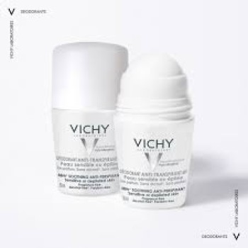 Vichy Deodorant Skin Roll On 48ωρη Αποσμητική Φροντίδα για Ευαίσθητες και Αποτριχωμένες Επιδερμίδες, 50ml
