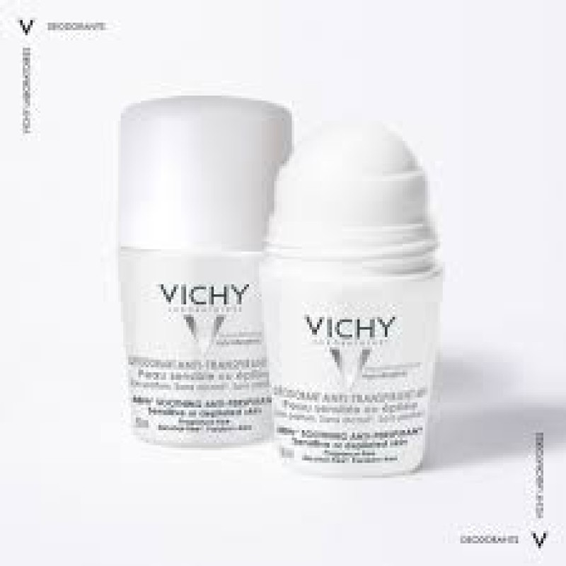 Vichy Deodorant Skin Roll On 48ωρη Αποσμητική Φροντίδα για Ευαίσθητες και Αποτριχωμένες Επιδερμίδες, 50ml