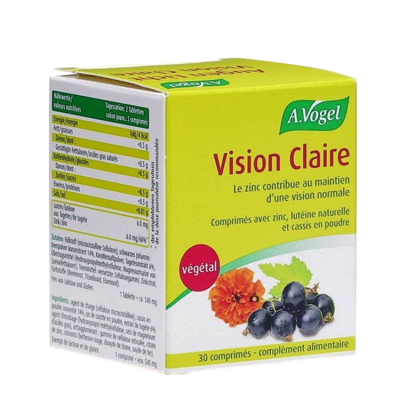 A.Vogel Vision Complex (Vision Claire) Φυτικό συμπλήρωμα διατροφής για την ενίσχυση και τη διατήρηση της φυσιολογικής όρασης 30 tabs