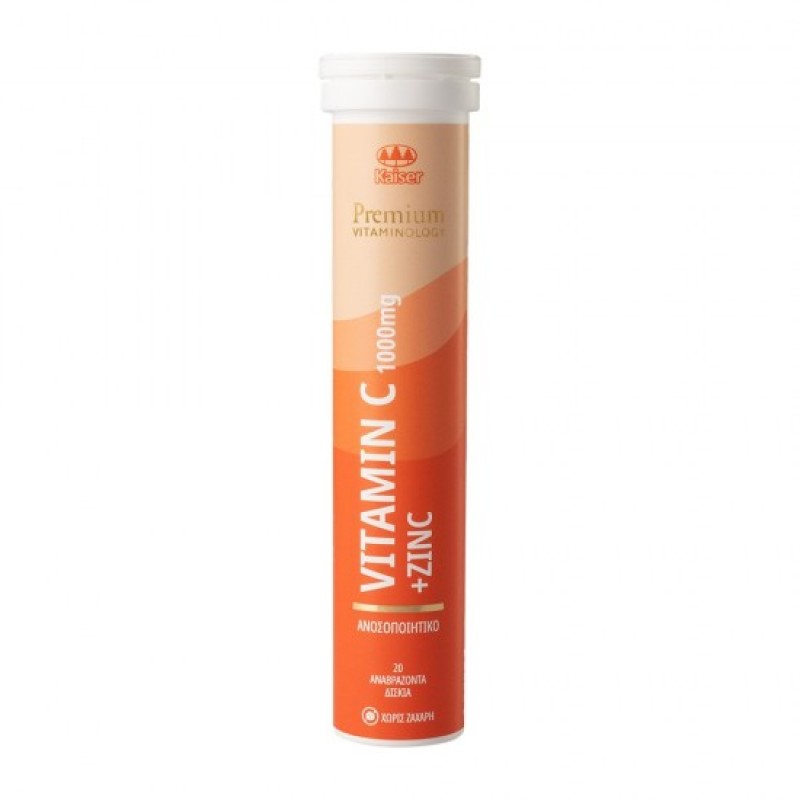 Kaiser Premium Vitaminology Vitamin C 1000mg & Zinc, 20 Αναβράζοντα Δισκία