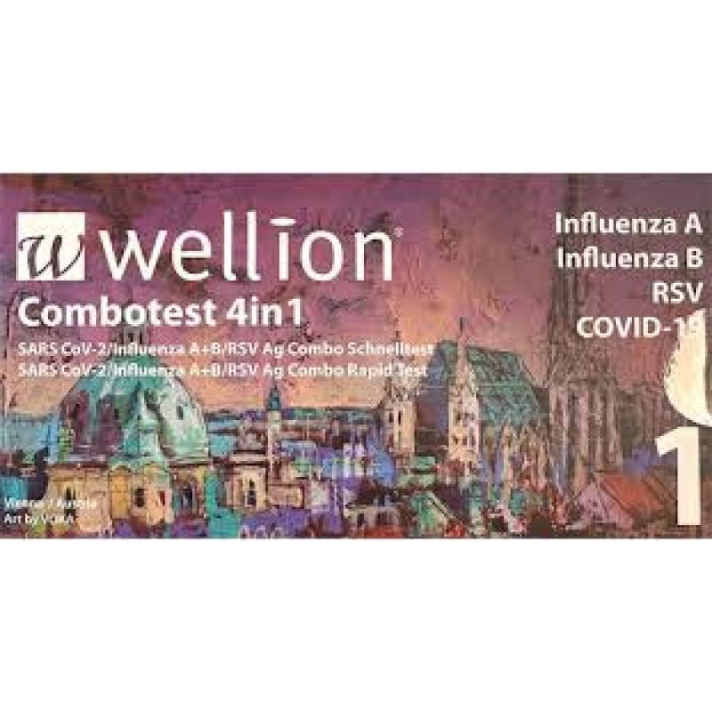 WELLION COMBOTEST covid 19, influenza A+B , RSV 1 τεμάχιο