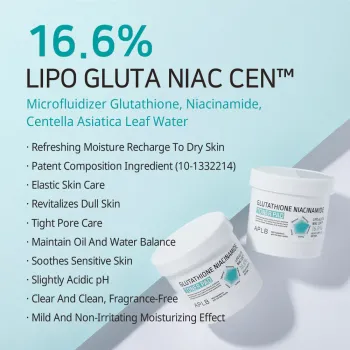 APLB Glutathione Niacinamide Toner Pad,  Ενυδατικά pads με Γλουταθειόνη & Νιασιναμίδη,  60 Εμποτισμένα δισκία 