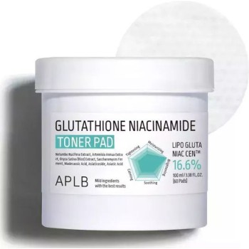 APLB Glutathione Niacinamide Toner Pad,  Ενυδατικά pads με Γλουταθειόνη & Νιασιναμίδη,  60 Εμποτισμένα δισκία 