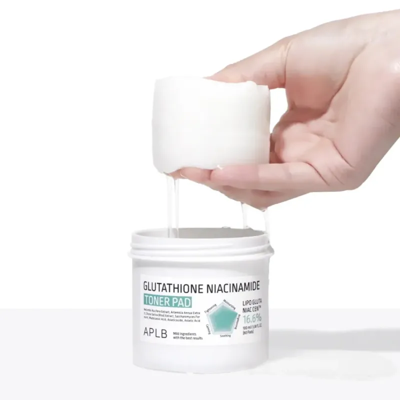 APLB Glutathione Niacinamide Toner Pad,  Ενυδατικά pads με Γλουταθειόνη & Νιασιναμίδη,  60 Εμποτισμένα δισκία 