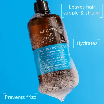 Apivita Hyaluronic Hydra Moisturizing Shampoo Σαμπουάν Ενυδάτωσης, 500ml