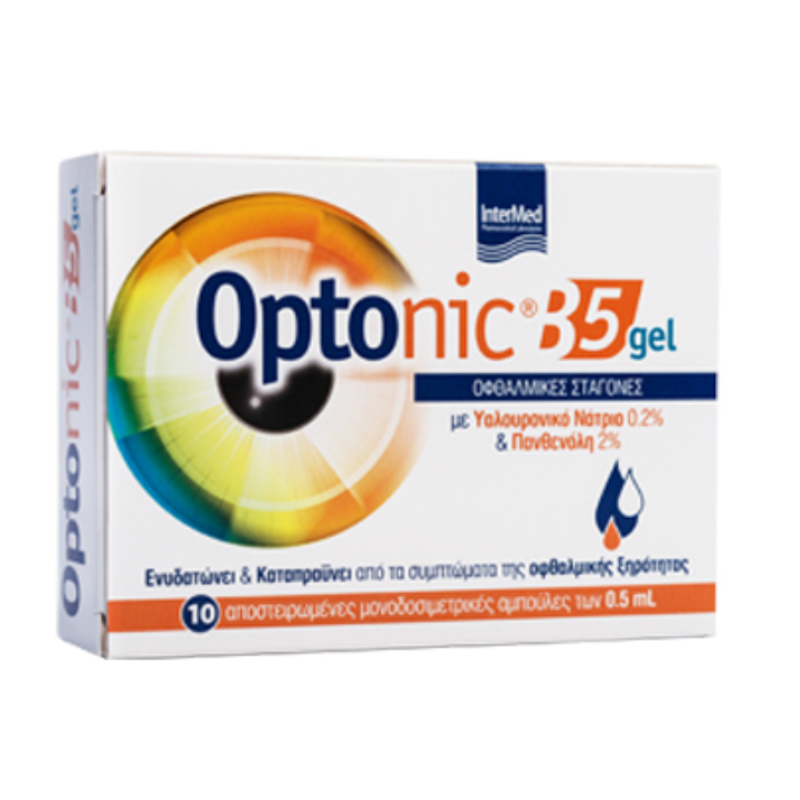 Intermed Optonic B5 Gel Οφθαλμικές Σταγόνες, 10 αμπούλες